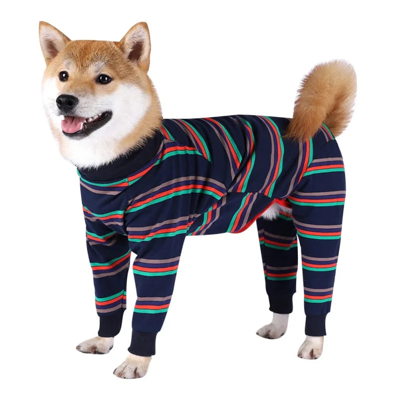 EPCI Four Feet Dog Lightweight Pajamas Pure Dog Jumpsuits 4 Legs Dog T-Shirt PJS Puppy Costume For Large Medium Dogs