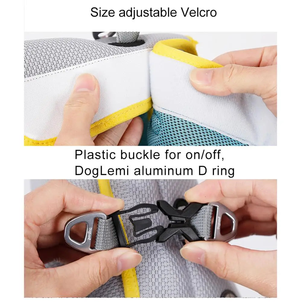 Summer Dog Cooling Vest Breathable Mesh Puppy Dog Cooling Clothes Pet Reflective Vest Harnesses Quick Release Pet Dog Clothes