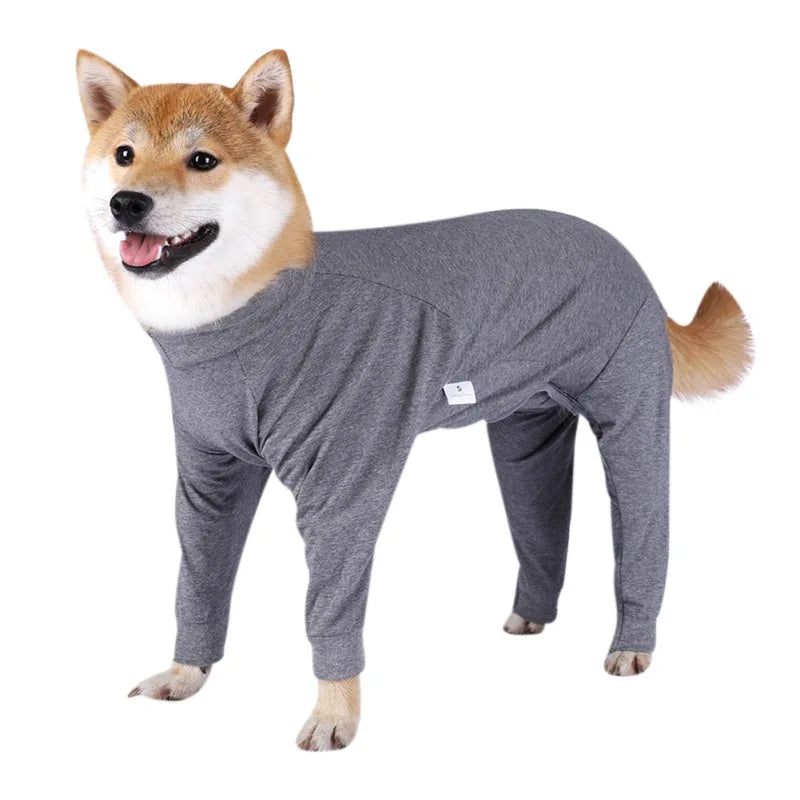 EPCI Four Feet Dog Lightweight Pajamas Pure Dog Jumpsuits 4 Legs Dog T-Shirt PJS Puppy Costume For Large Medium Dogs