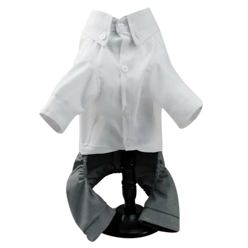 Pet Clothes Shirt Suit Waistcoat Vest Stylish For Dog Cat Puppies Wedding Party Suit Handsome Pet Dogs Outdoor Wondering Clothes