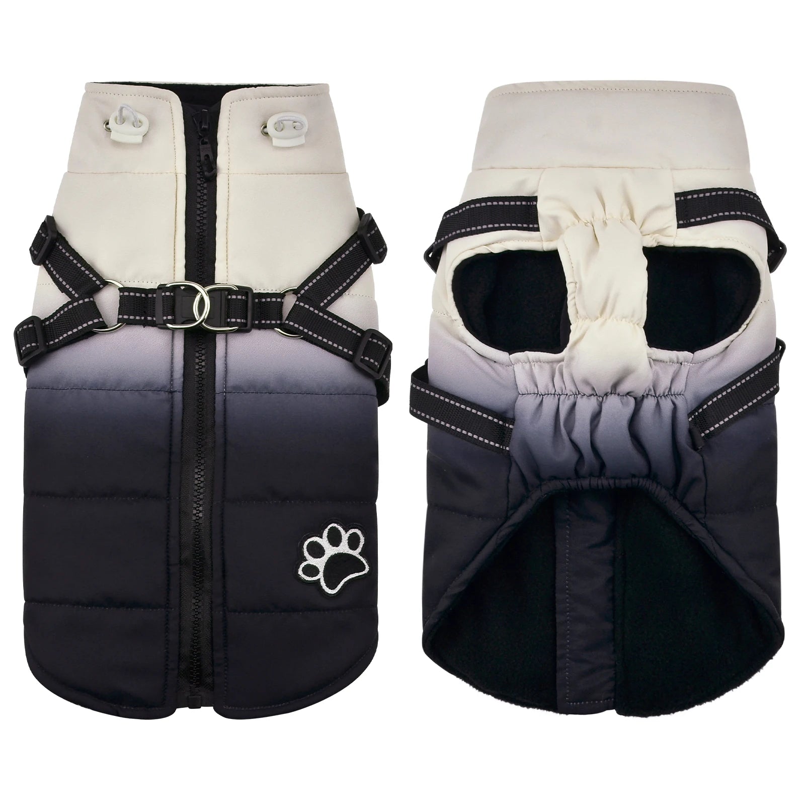 Pet Dog Jacket With Harness Winter Warm Dog Clothes For Small Medium Waterproof Dog Coat Chihuahua Bulldog Outfits