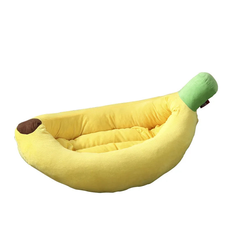 Cute Pet Banana Cat Nest Portable Warm and Comfortable Dog Nest Seasonal Universal Cool Mat Pets Supplies Cat House Dog Nest