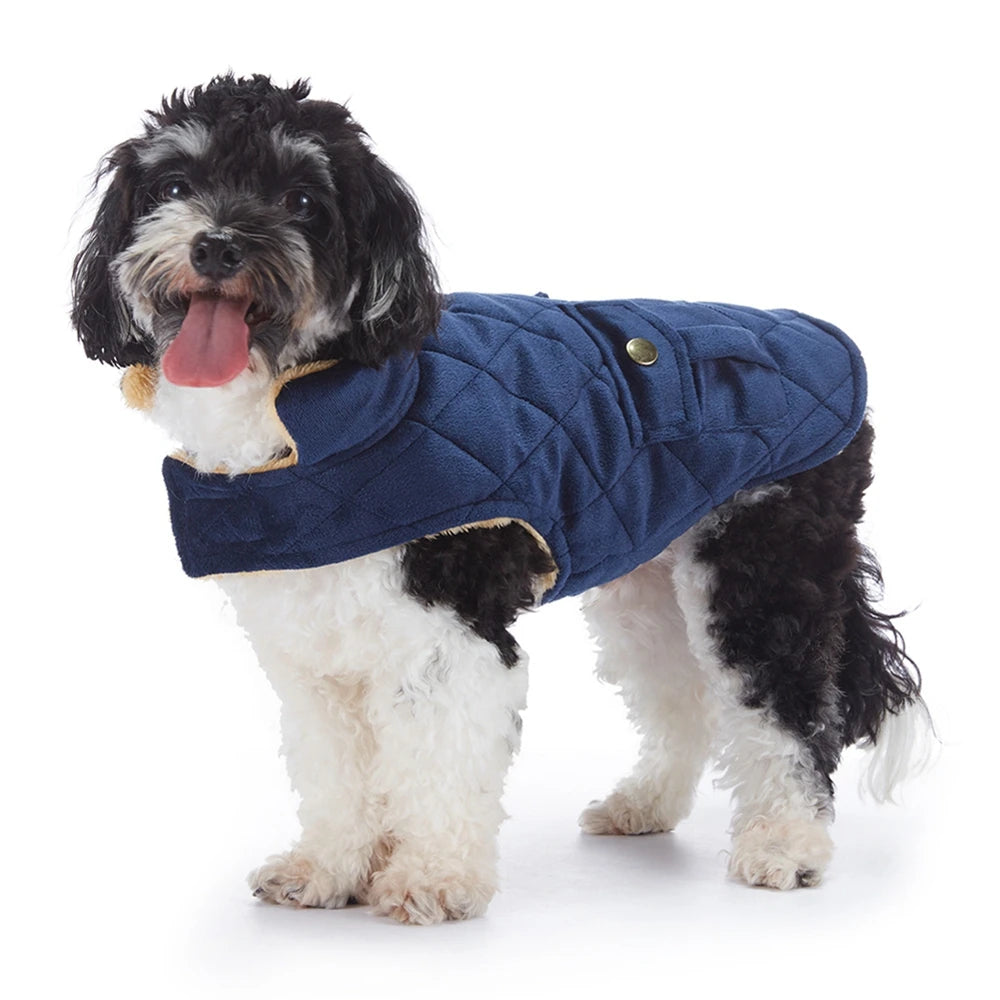 Autumn Winter Pet Coat Plush Warm Thicken Pet Clothes Checkered Double Bag Coat Dog Jacket for Puppy Dog Thermal Jacket
